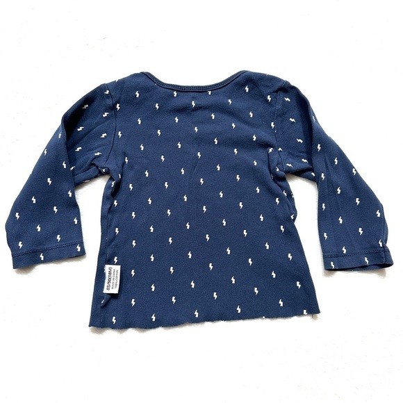 ⭐️ 5 for $25 Navy Blue Baby Outfit with Stripes & Lightning Bolts 18 Months - Picture 7 of 9